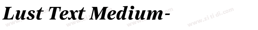 Lust Text Medium字体转换